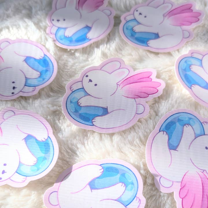 Pegatinas Impermeables Conejo Gota de Lluvia para venta al por mayor de Arcasian