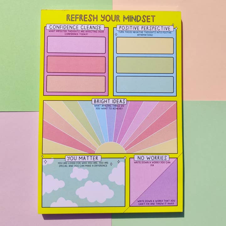 Refresh Your Mindset Pad A5 for wholesale by The Paper Lobster