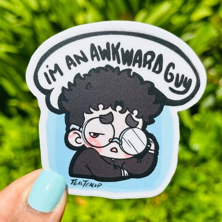 I'm an Awkward Guy Okarun Sticker for wholesale by TealTeacup