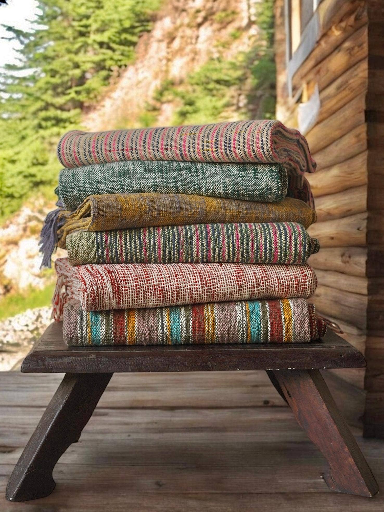 Annahmol – wholesale Bedding set – Natural Dye/Organic Cotton Bed Cover/Blanket/Throw (97x65in)4