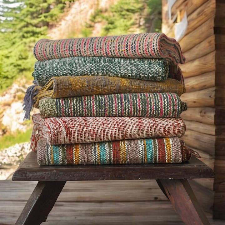 Annahmol - Wholesale Bedding Set - Natural Dye/Organic Cotton Bed Cover/Blanket/Throw (97x65in)4