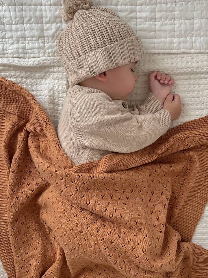 Brave Little Lamb the Label - Wholesale Bedding Blanket - Kids & Baby - Divine Pointelle Blanket | Copper4