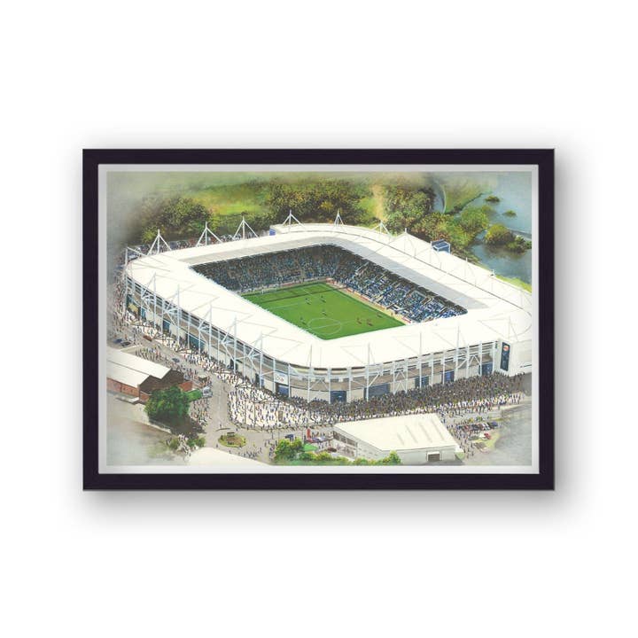 Leicester City Fc - King Power Stadion - Fodboldstadion Kunst - Vintage for engroshandel hos Gallery Print and Art