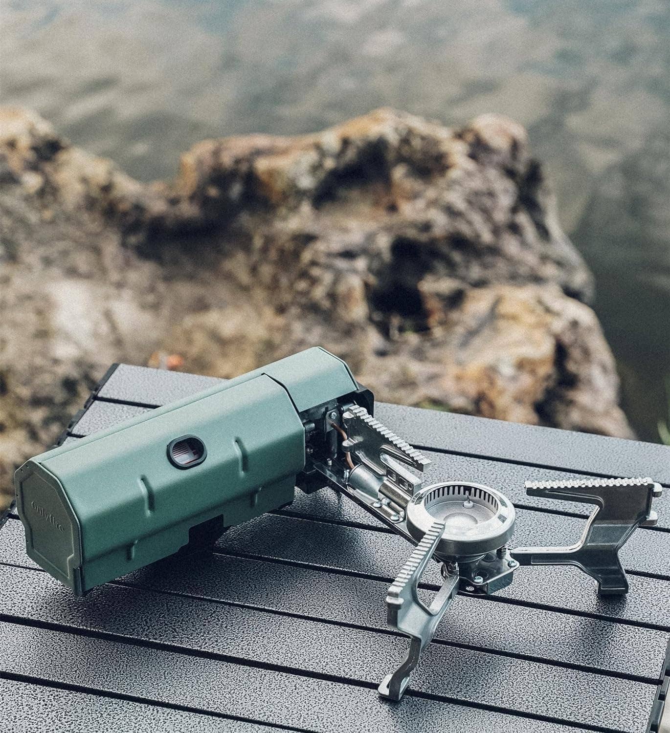 VIGOR - Venta al por mayor Utensilios de barbacoa - Estufa de camping plegable de butano con bolsa de almacenamiento8