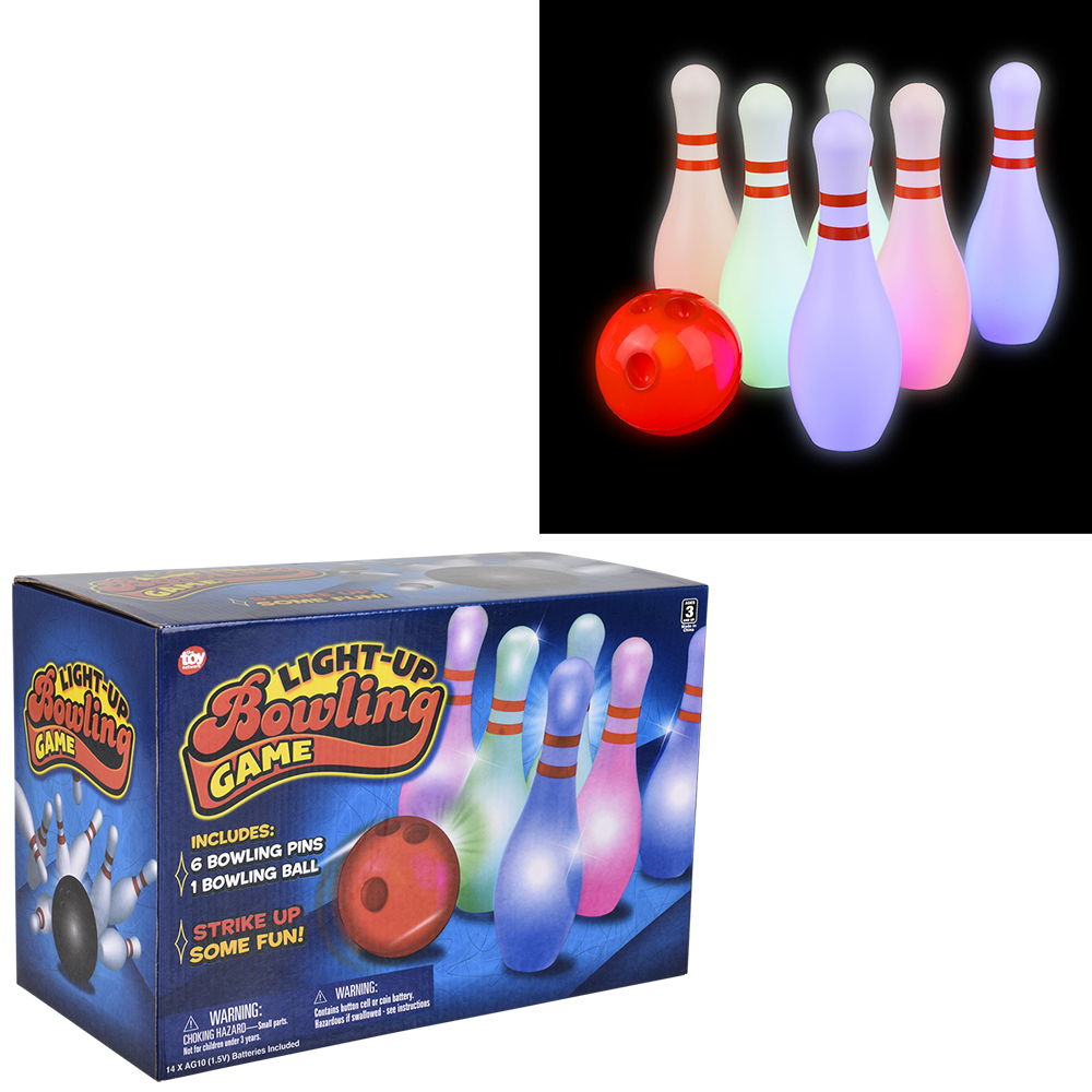 The Toy Network - Wholesale Board Game - (T) 8" LIGHT-UP BOWLING SET4