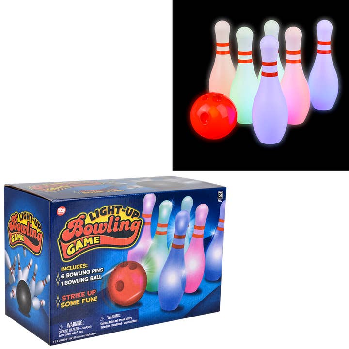 The Toy Network - Wholesale Board Game - (T) 8" LIGHT-UP BOWLING SET4