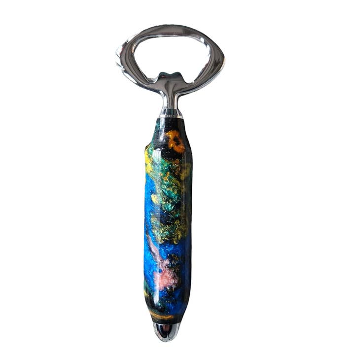 Hand turned bottle openers for wholesale by Blue Bourbon Designs
