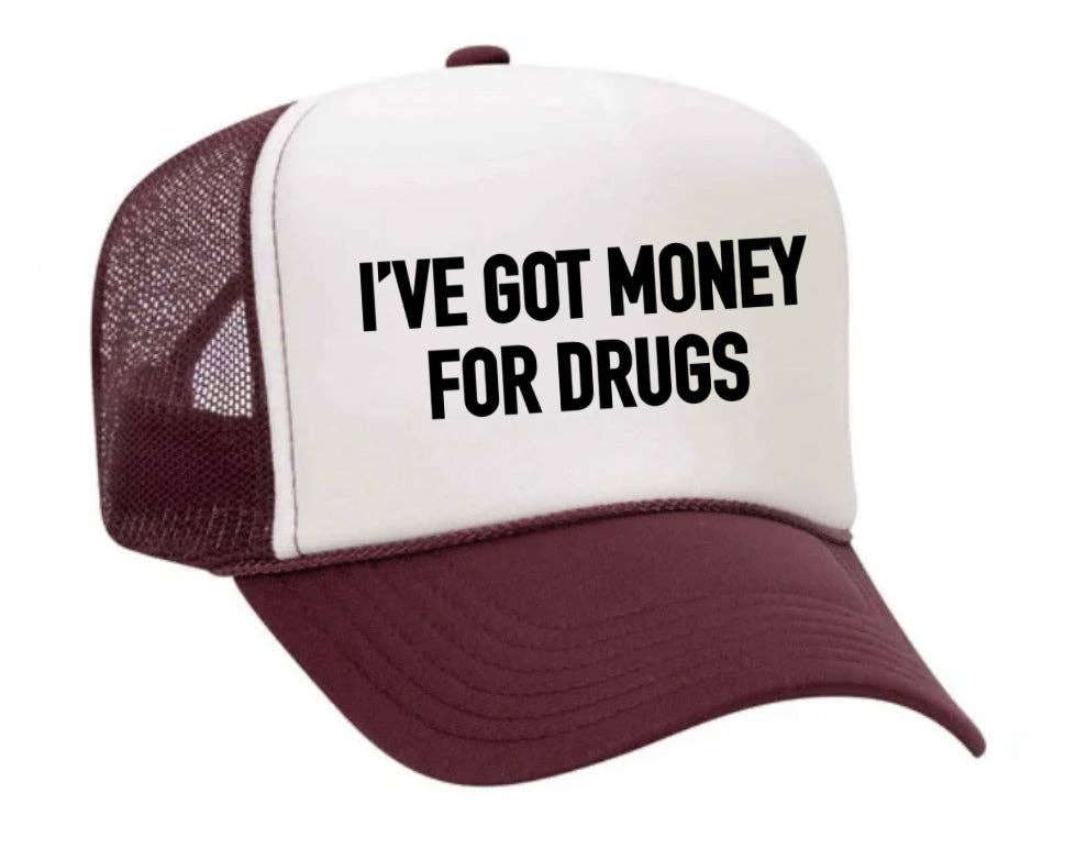 Inappropriate Trucker Hats – Großhandel Trucker-Cap – Unisex – Ich habe Geld für Drugs Trucker Hat1