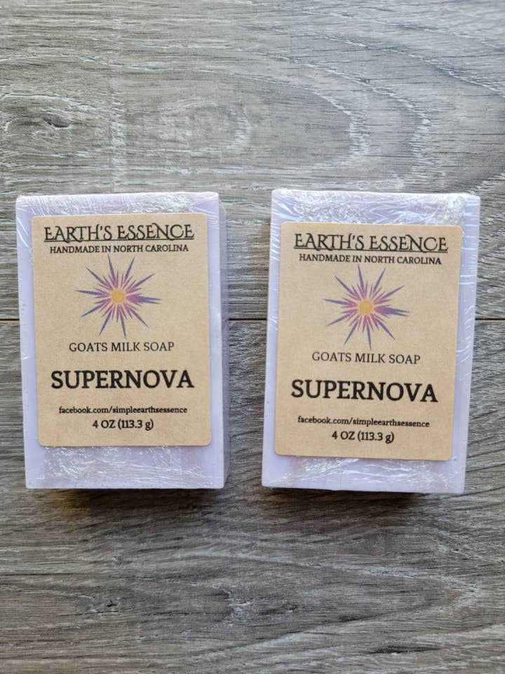Supernova 4 oz Ziegenmilchseife für den Großhandel von Earth's Essence