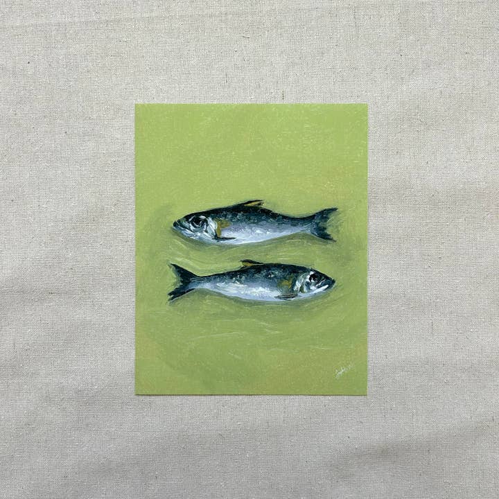 Kunstdruck "Tiny Fish" für den Großhandel von sophie wyatt studio.