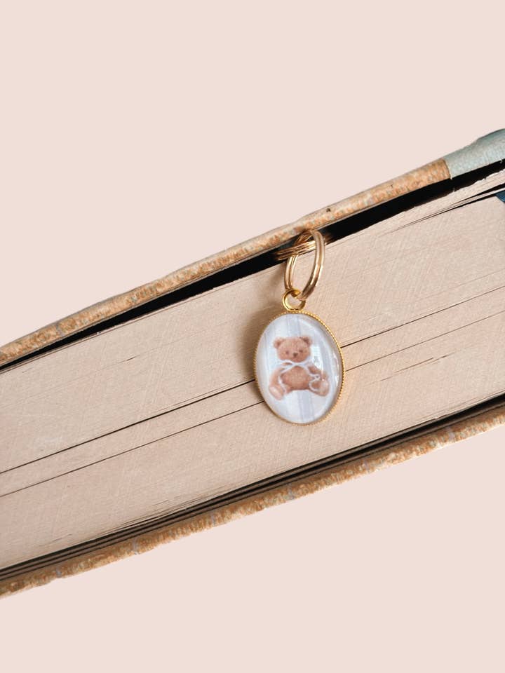 Teddy Bear Charm Bookmark - Gifts for Readers for wholesale by Offhand Fibers