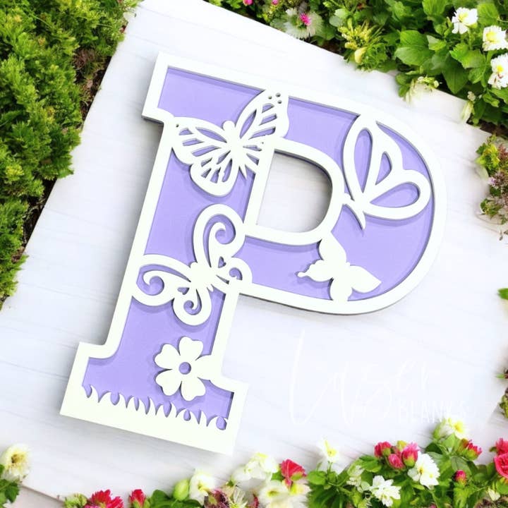 Laser Blanks - Wholesale Wall decor – Kids & Baby - Butterfly Alphabet Letters