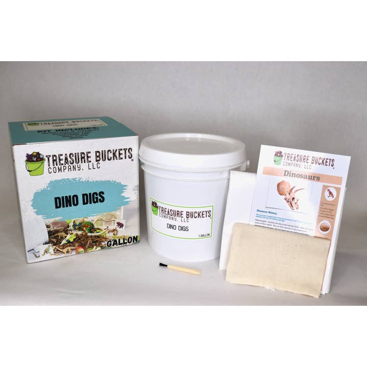Seau de chasse au trésor Dino Digs - Jouets dinosaures, T-Rex pour la vente par Treasure Buckets Co., LLC