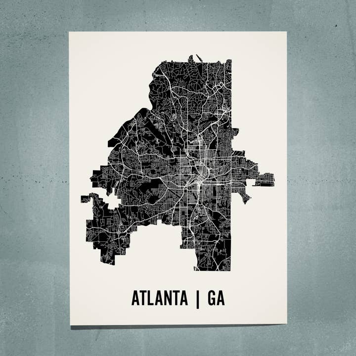 Atlanta Kort Kunst for engroshandel hos Mr City Printing