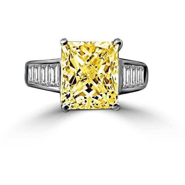 Kubusvormige zirkoniumring van 5CT stralend diamantfineer. 635R7817 voor wholesale door Diamond Veneer Travel Jewelry