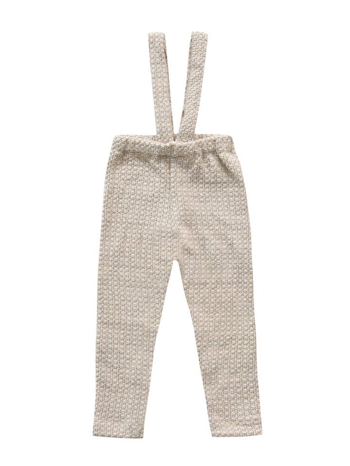 Linnen broek met bretels - Beige voor wholesale door Mellow