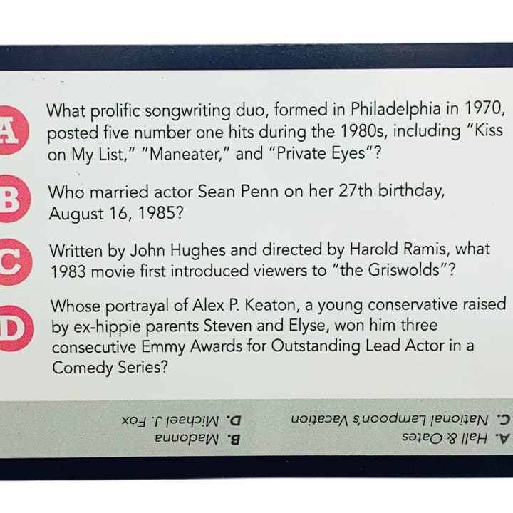 You Gotta Know Games - Wholesale Card Game - You Gotta Know 1980s - Trivia Game (6)3