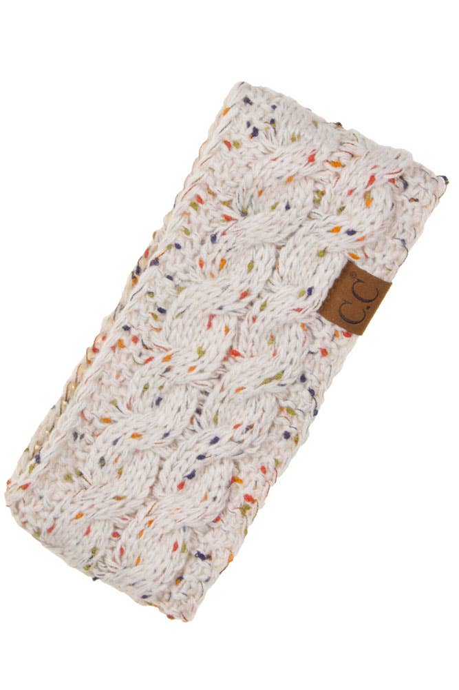 Hana – wholesale Pannband - Dam – C.C Chunky Stickad Confetti Sherpa fodrad pannband17