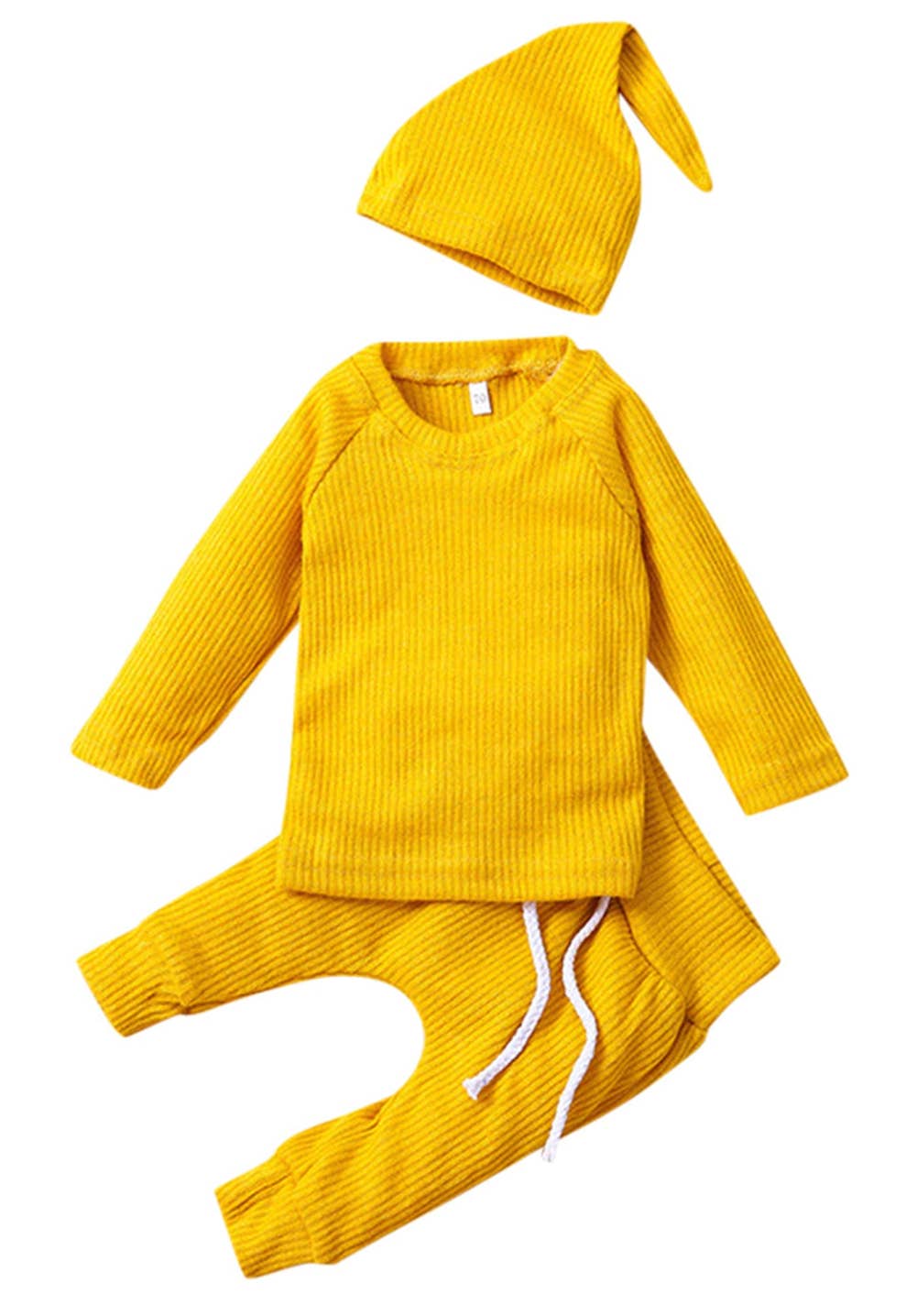 Fennco Styles - Wholesale Clothing Set - Baby - Solid Knit Cotton 3pcs Baby Outfit 5