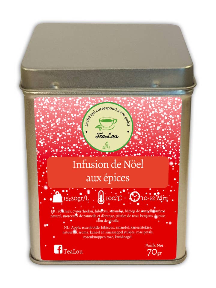 Té navideño especiado - Caja 70g para venta al por mayor de Tealou