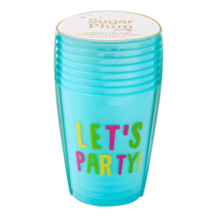 Sophistiplate - Wholesale Disposable Cup - Cocktail Cheers Frost Flex Cups/8pk - Let's Party0