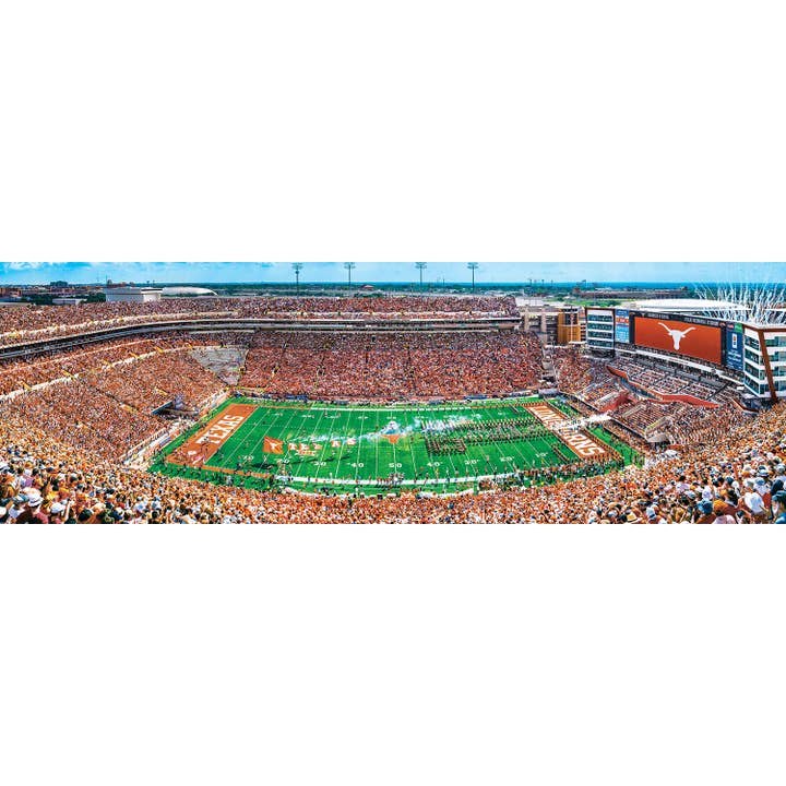 Masterpieces Puzzles - Wholesale Puzzle - Adult - Texas Longhorns - 1000 Piece Panoramic Puzzle