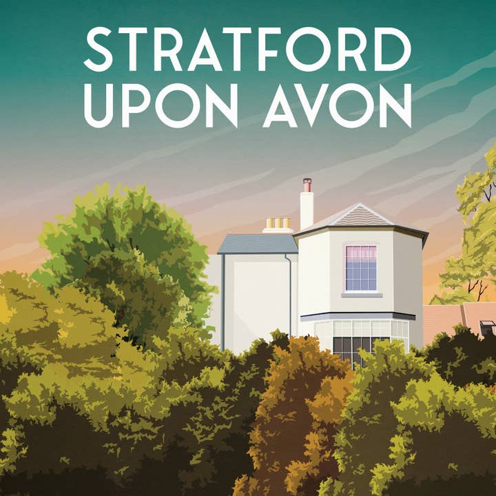 Printagonist – wholesale Art print – Stratford Upon Avon Print | Canal | Narrowboat | England1