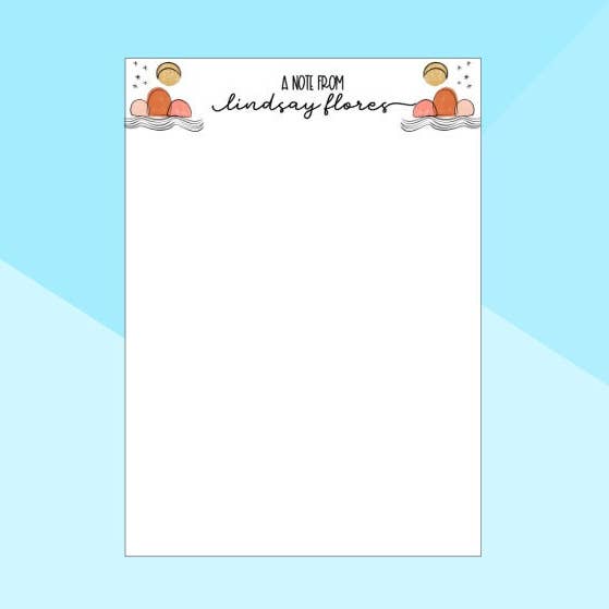 A Note From - Décor moderne - Palette de nus - Papeterie - Bloc-notes personnalisé pour la vente par Wild & Wicked Designs