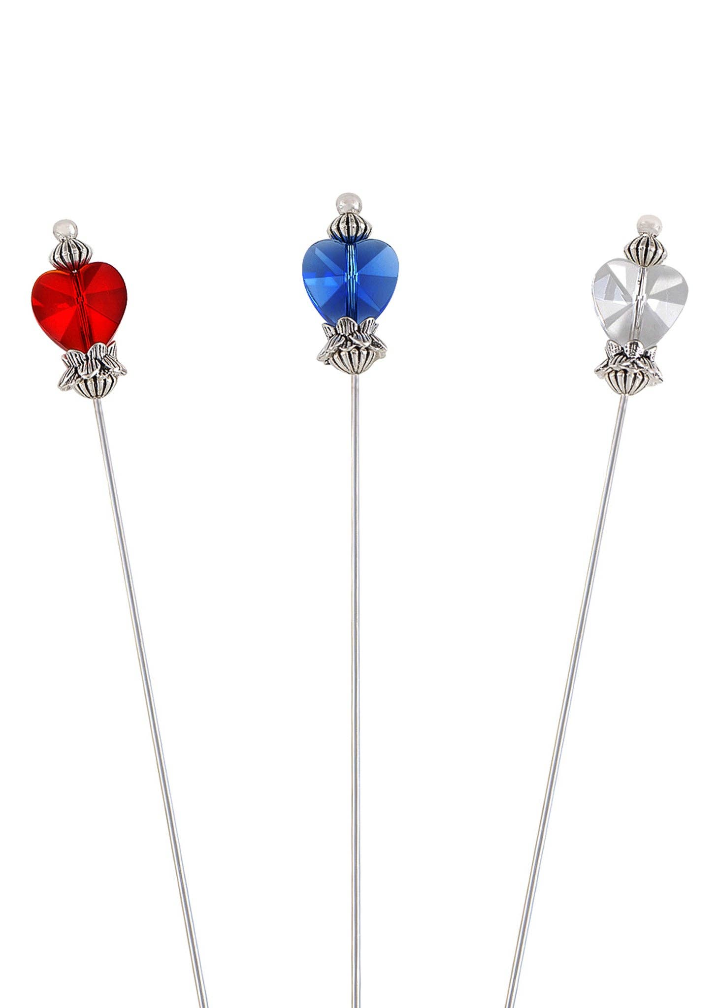 AK Brand - Wholesale Hat Accessory - Women's - 8in Antique Style Hat Pin Long Metal Stem Hats Coats Lapels9