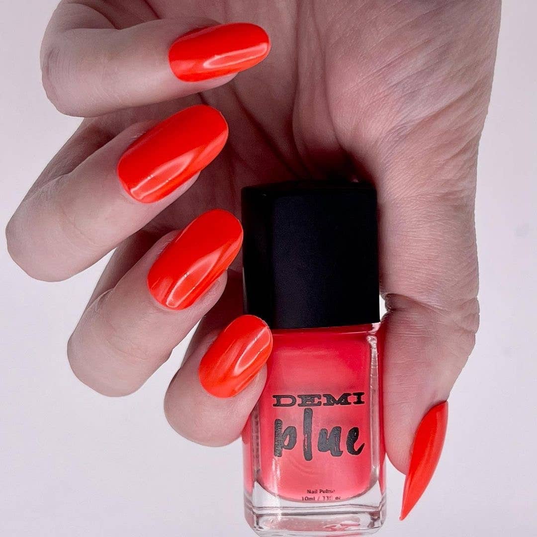 DEMIblue Clean and Vegan Nail Polish - Wholesale Nail Polish - Summer Dress Season – Red Orange Vegan Nail Polish2