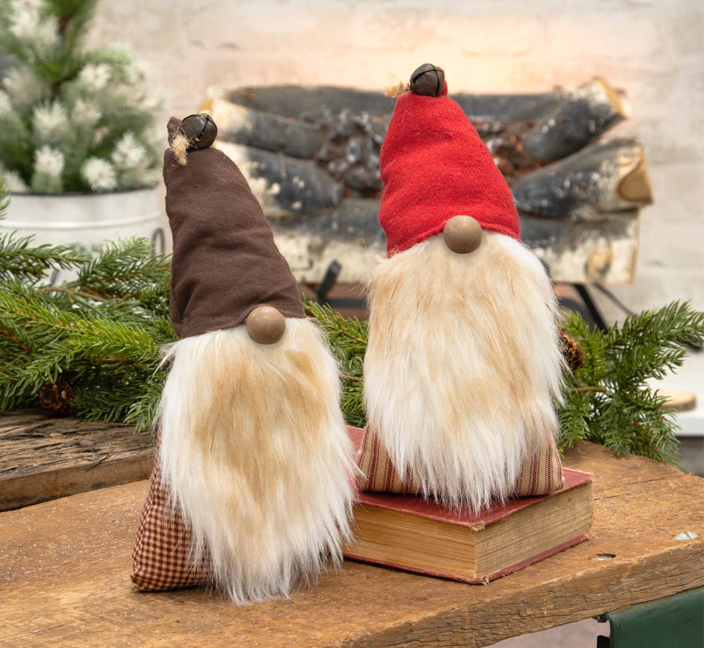 The Hearthside Collection - Wholesale Decorative Tabletop Object - Primitive Patch Gnome, 2 Assorted1
