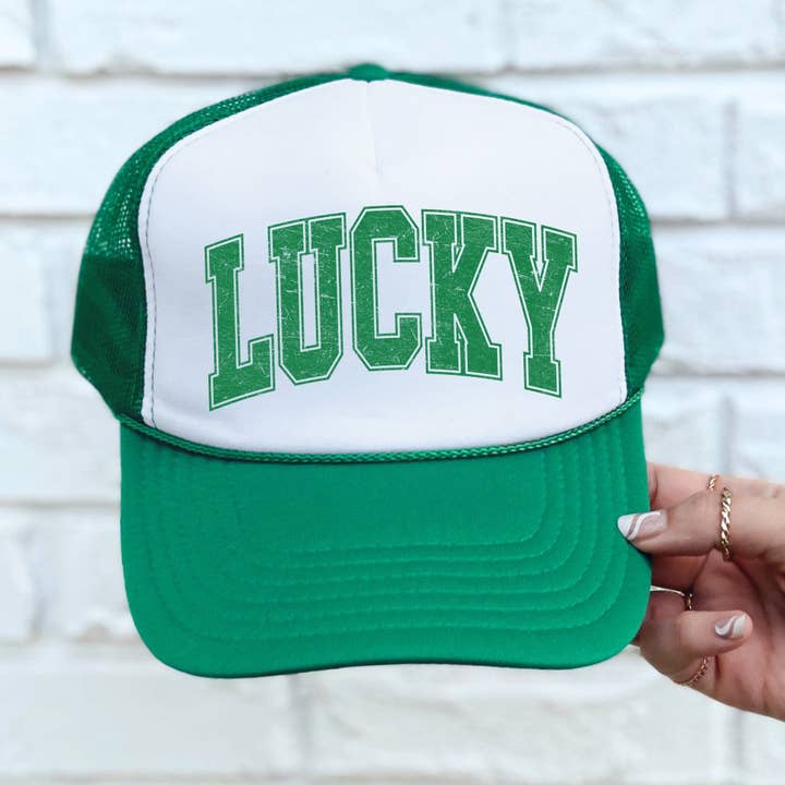 Lucky Trucker Hat for wholesale by Sunfire Tees