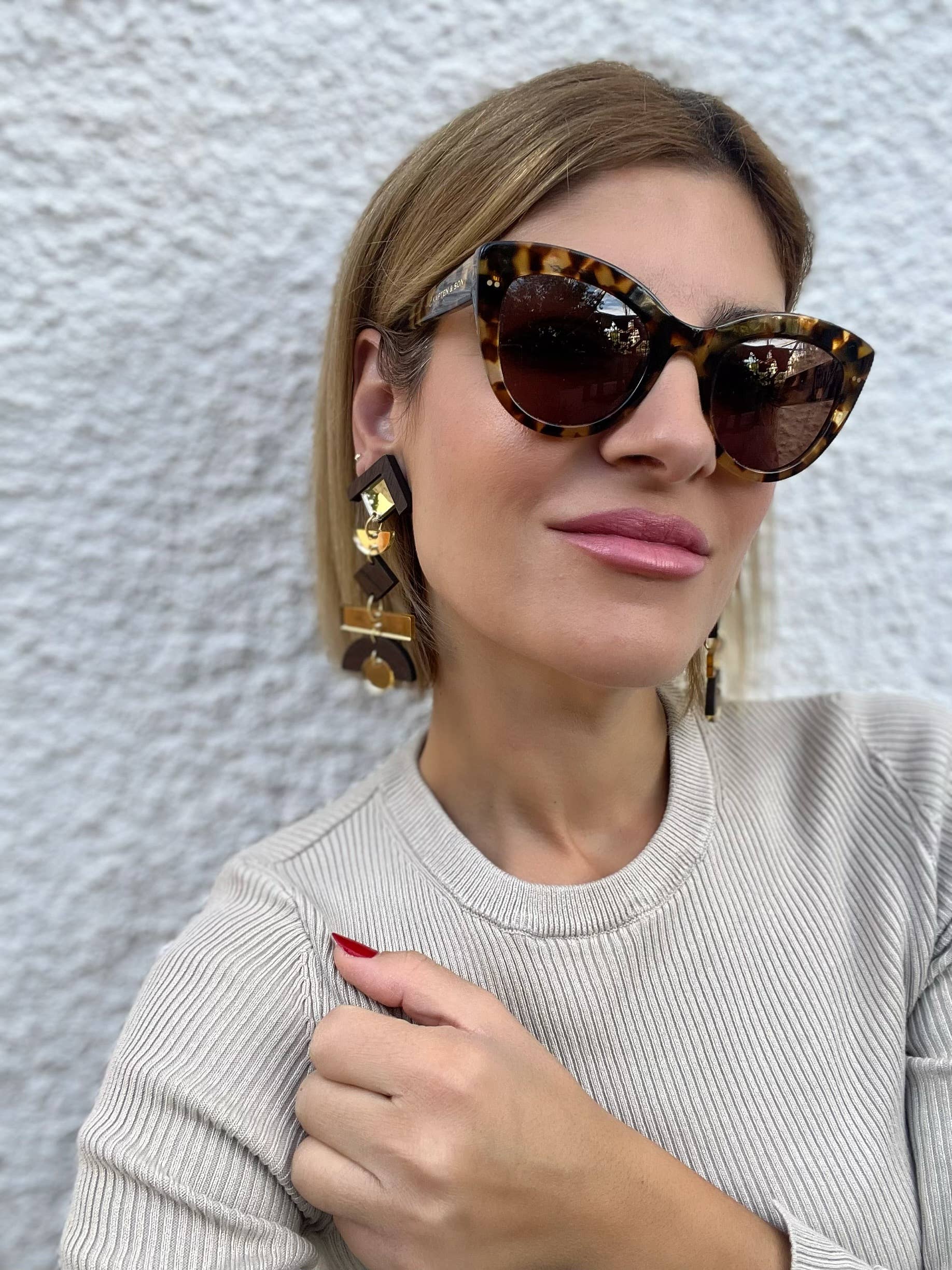 Christina Christi - Wholesale Dangle Earrings - Handmade Wooden Earrings Clip On, Dangle Earrings, Drop Earr2