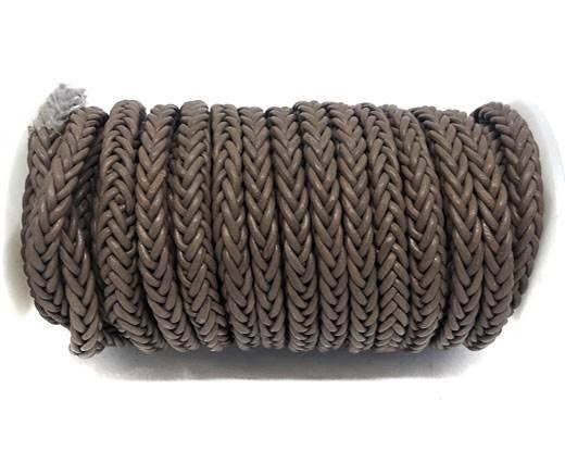 Sun Enterprises B.V. - Wholesale Craft Supplies - SQUARE BRAIDED BOLO LEATHER CORDS-6MM-TAUPE0