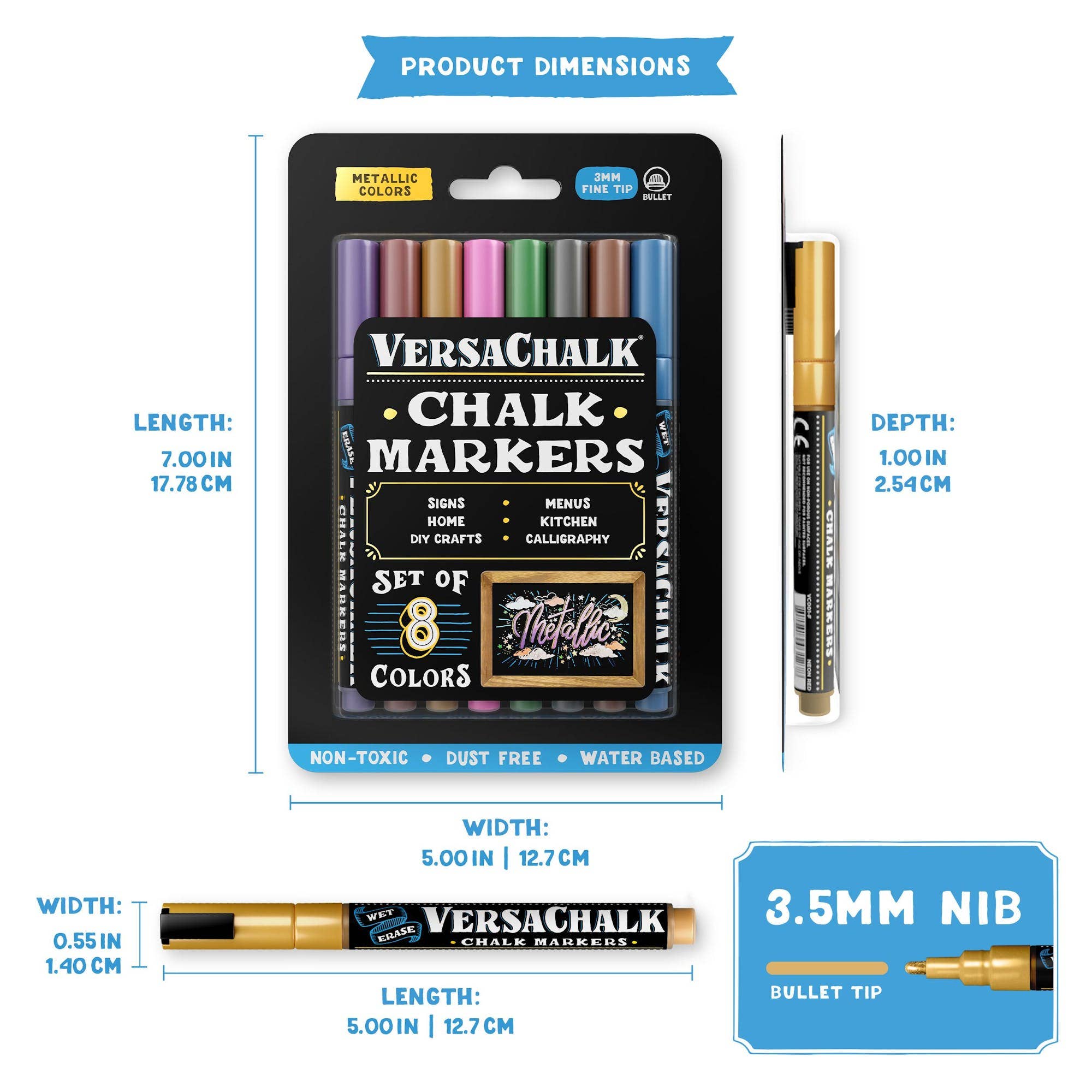 VersaChalk - Wholesale Marker - Metallic Liquid Chalk Markers2