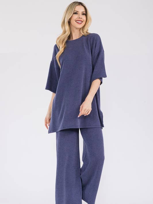 STS1112 Tunika-Lounge-Sets mit kurzen Ärmeln für den Großhandel von STYLIVE