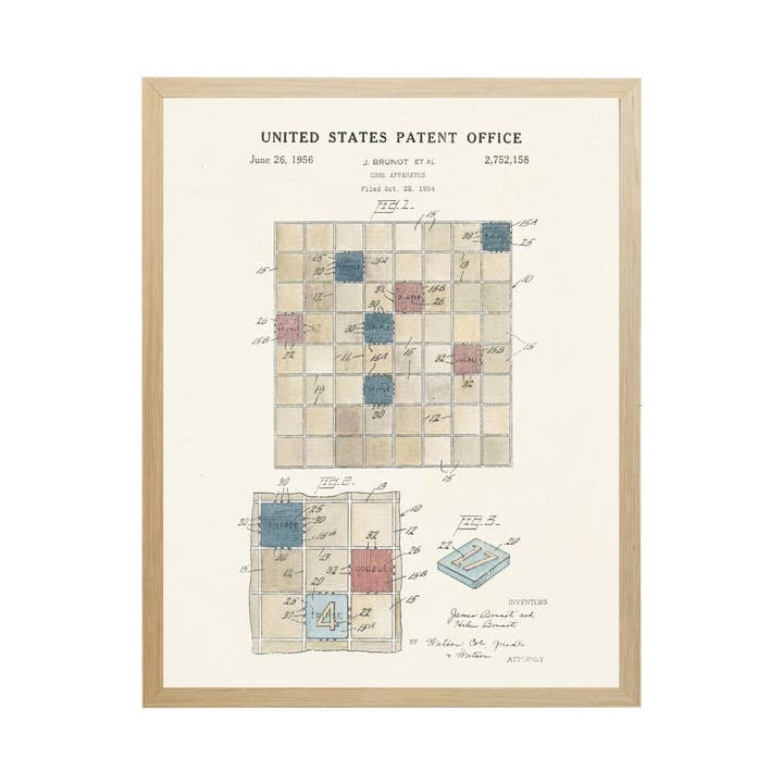 Patente de Scrabble para venta al por mayor de Antique Curiosities Inc