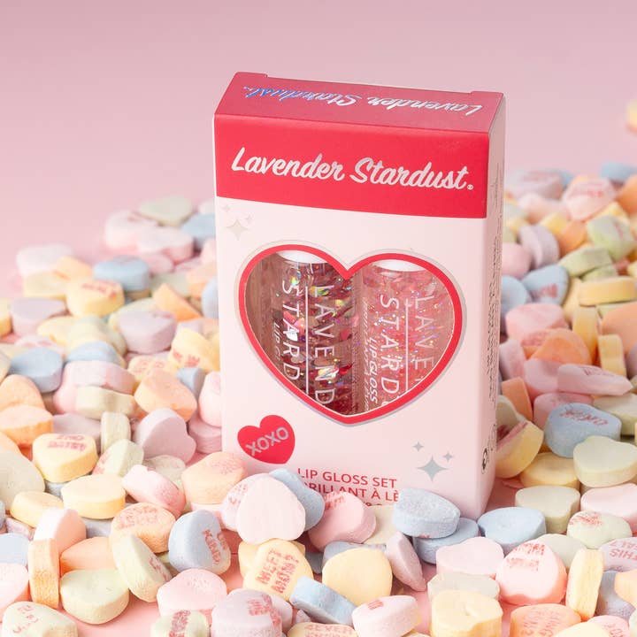 Lavender Stardust - Wholesale Lip Gloss - Lavender Stardust Sweetheart Roll on Lip Gloss Set 5