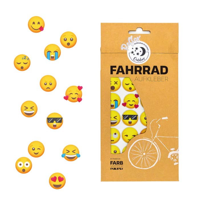 Smilies Aufkleber für Fahrrad für den Großhandel von Farbviereck