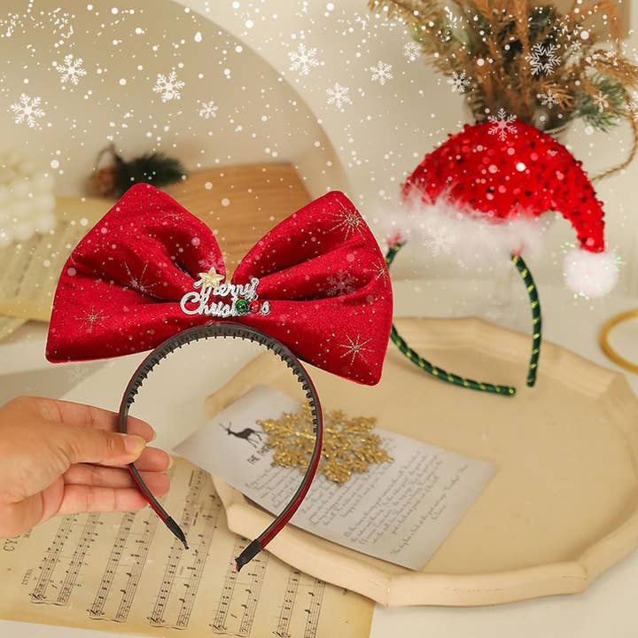 ACCITY - Wholesale Fashion Headband - Women's - Christmas Party Hat Feather Headband Decor_CWMM105858