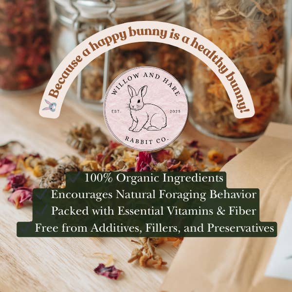 Willow and Hare Rabbit Co. - Wholesale Pet Supplement - Not Cat/Dog - Garden Forage Blend4
