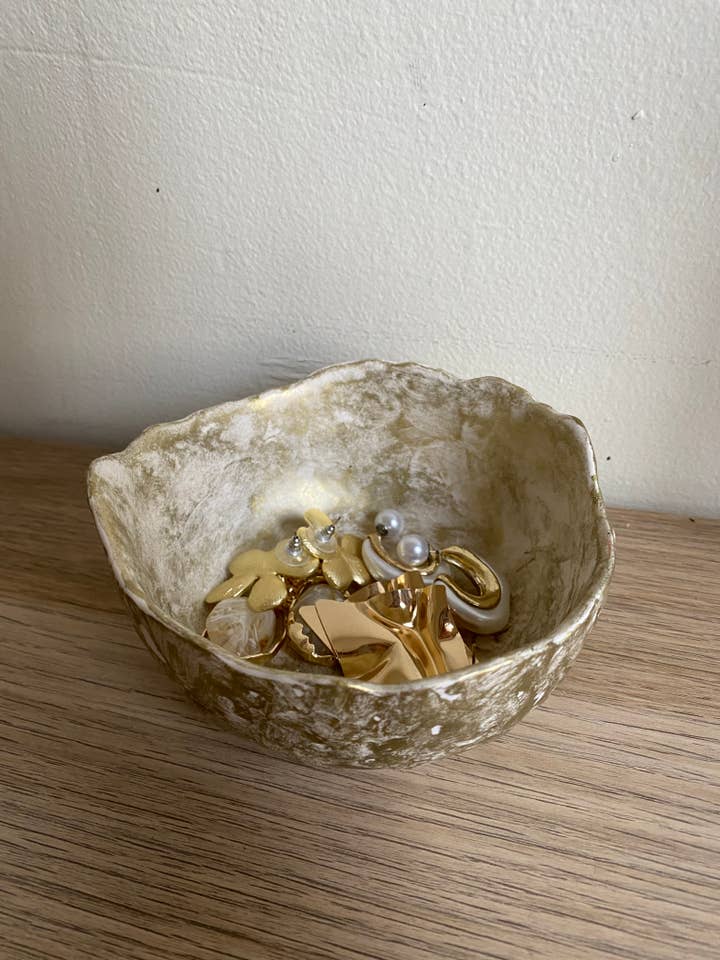 Empty pocket bowl - "The Exotic" Metallic patina for wholesale by Mar(és)ine