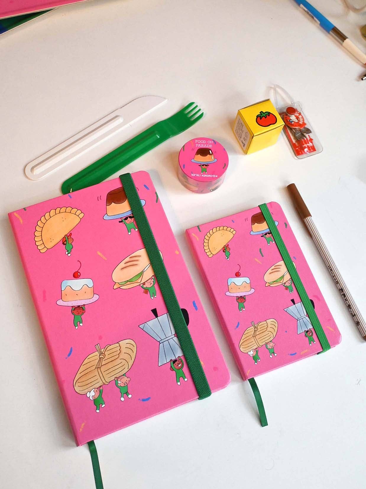 Natali Koromoto - Wholesale Notebook - "Food on Parade" Hardcover Notebook2