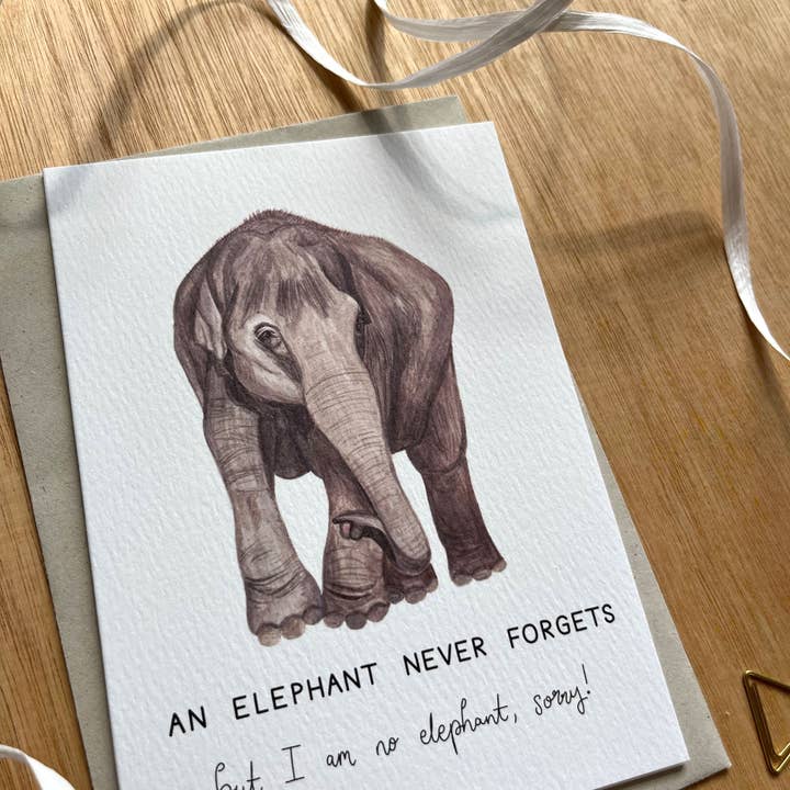 This Thursday - Wholesale Everyday Greeting Card - Elephants Never Forget Card