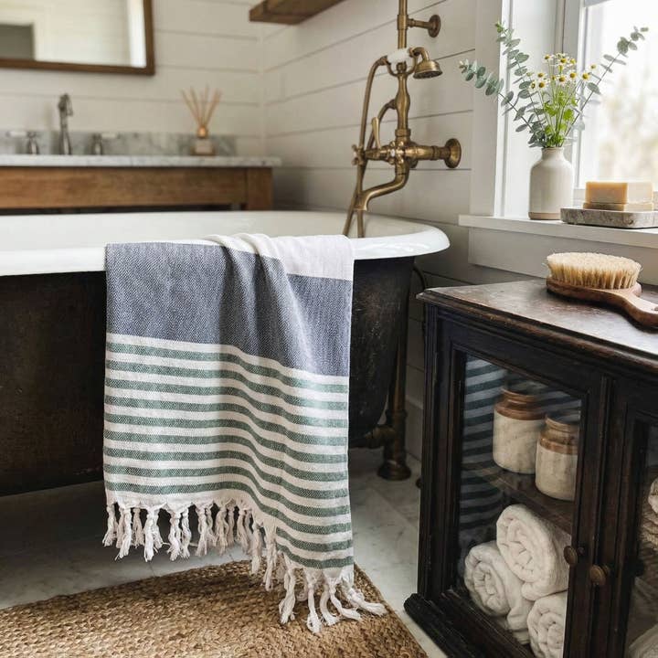 Gia Roma - Wholesale Beach Towel - Blue Turkish Beach Towels or Decorative Towels Handmade23