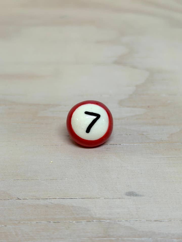 7 Ball Desk Pal - Mini Ceramic Trinket (Made to Order) for wholesale by Rolly Poly Studios