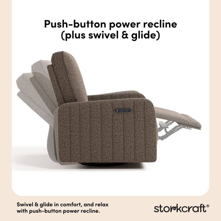 Storkcraft - Wholesale Chair - Storkcraft® Kyoto Deluxe Extra-Wide Nursery Power Recliner Swivel Glider37