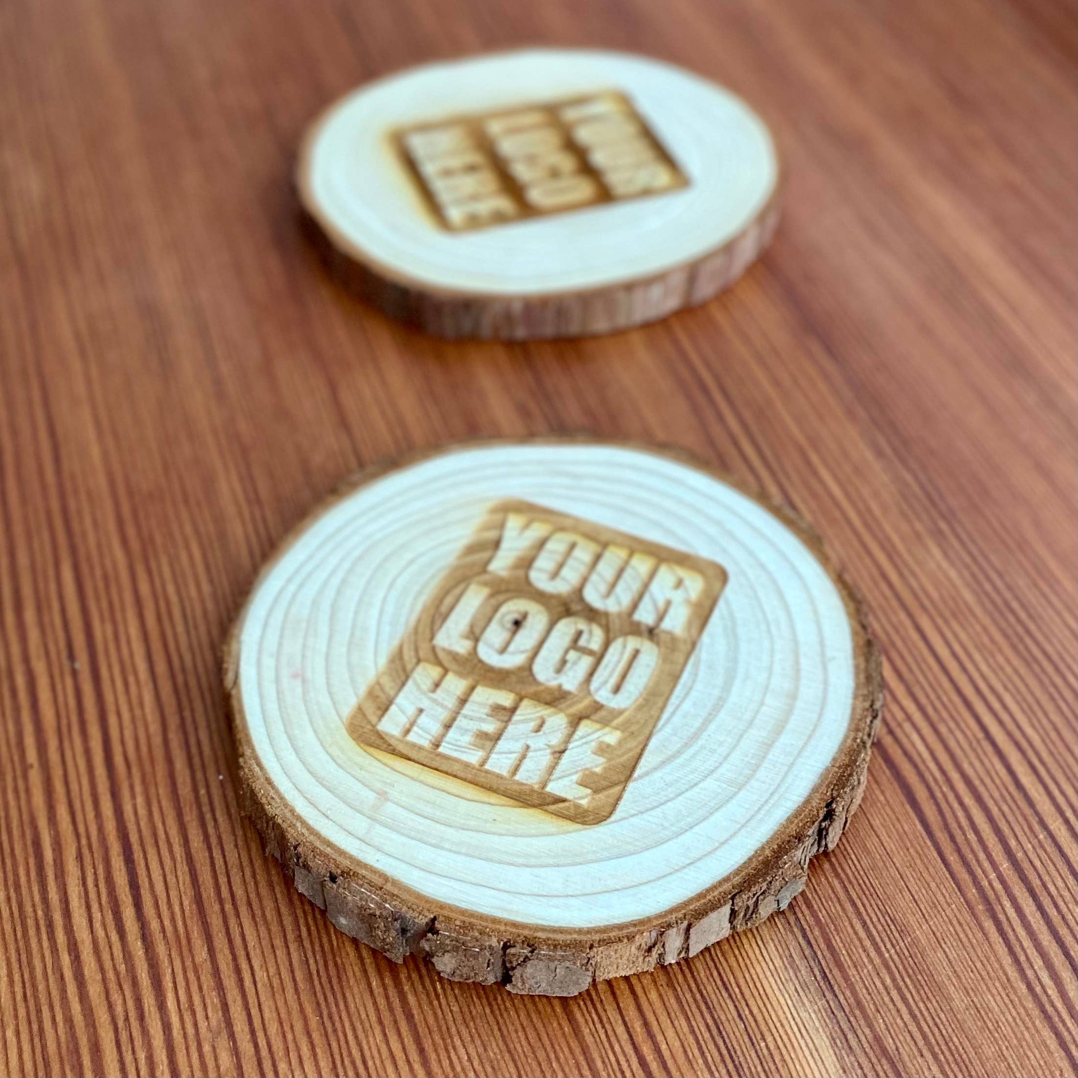 Munsell Made - Wholesale Coasters - Custom Logo Wood Slice Coasters3