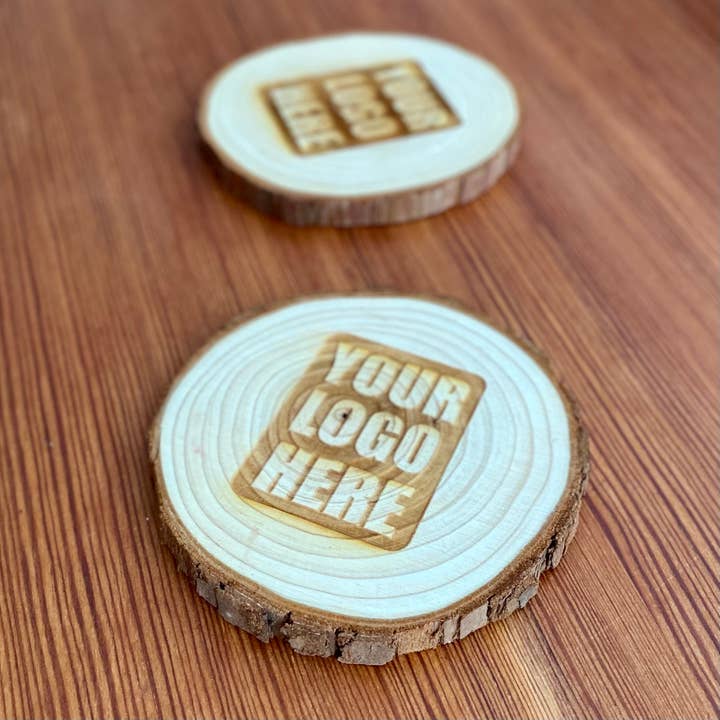 Munsell Made - Wholesale Coasters - Custom Logo Wood Slice Coasters3