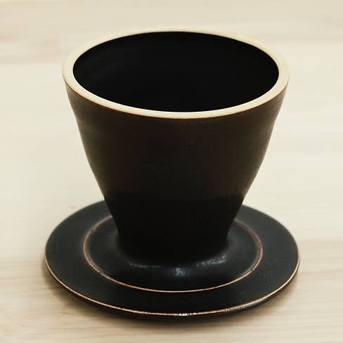 JordanBCeramics - Wholesale Pour Over & Dripper - Stacking Ceramics Black Matte Pour Over0